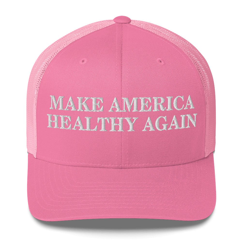 Make America Healthy Again Puff Embroidery Trucker Cap - Team Kennedy Official Merchandise