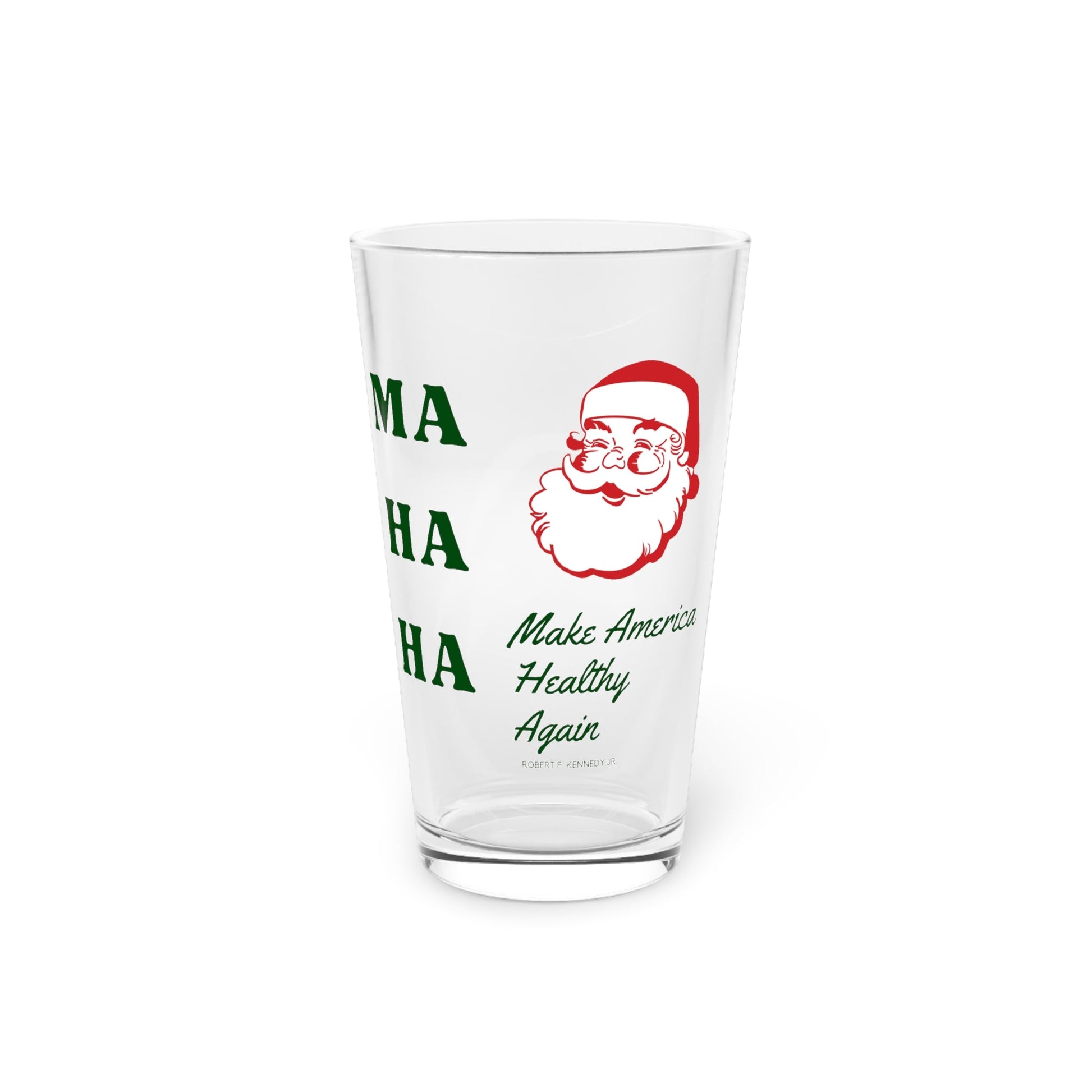 Make America Healthy Again Santa Pint Glass, 16oz - Team Kennedy Official Merchandise