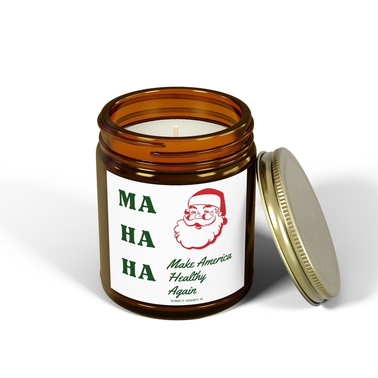 Make America Healthy Again Santa Scented Candle Made with Coconut Apricot Wax (4oz or 9oz) - Team Kennedy Official Merchandise