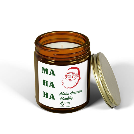 Make America Healthy Again Santa Scented Candle Made with Coconut Apricot Wax (4oz or 9oz) - Team Kennedy Official Merchandise