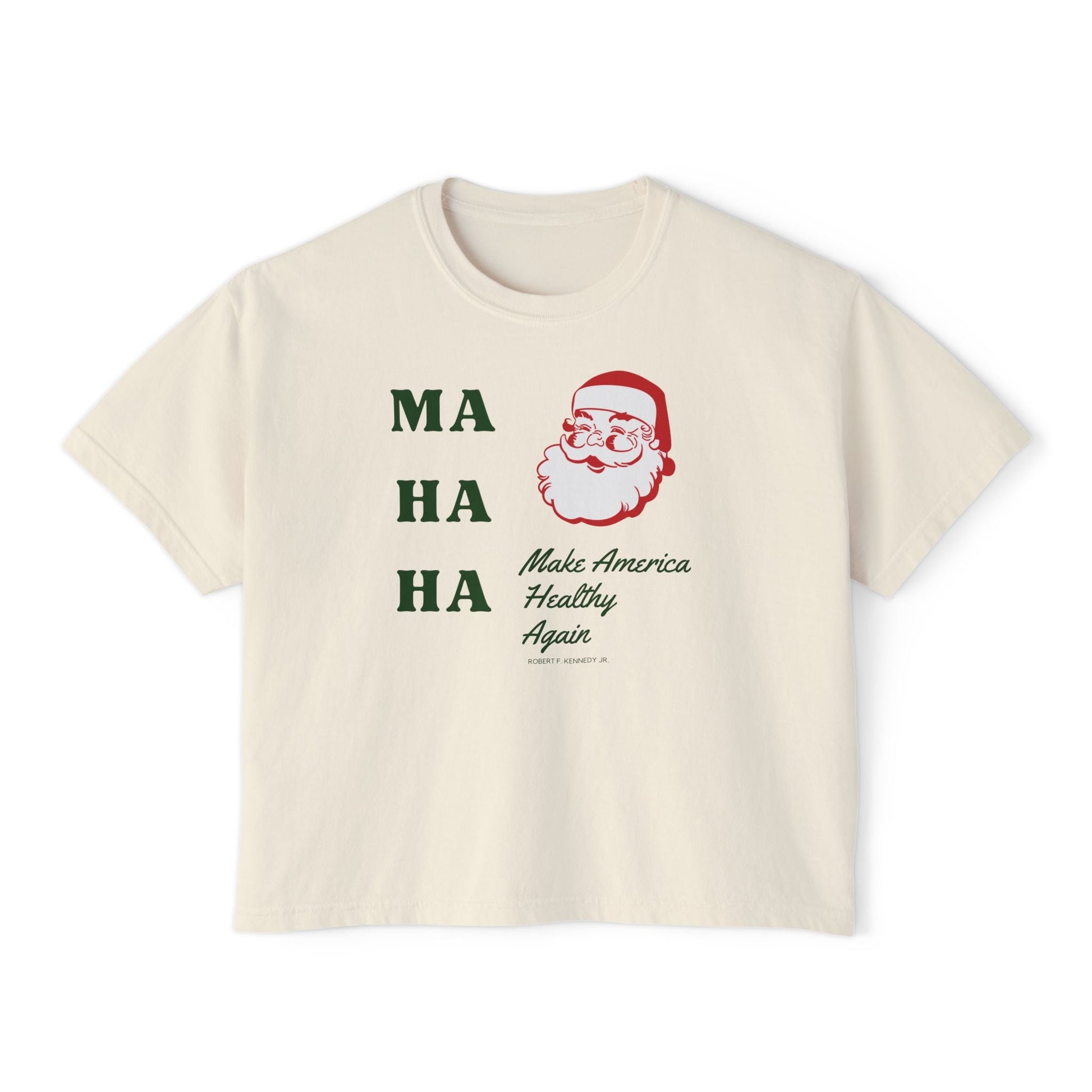 Make America Healthy Again Santa Women's Boxy Tee - Team Kennedy Official Merchandise