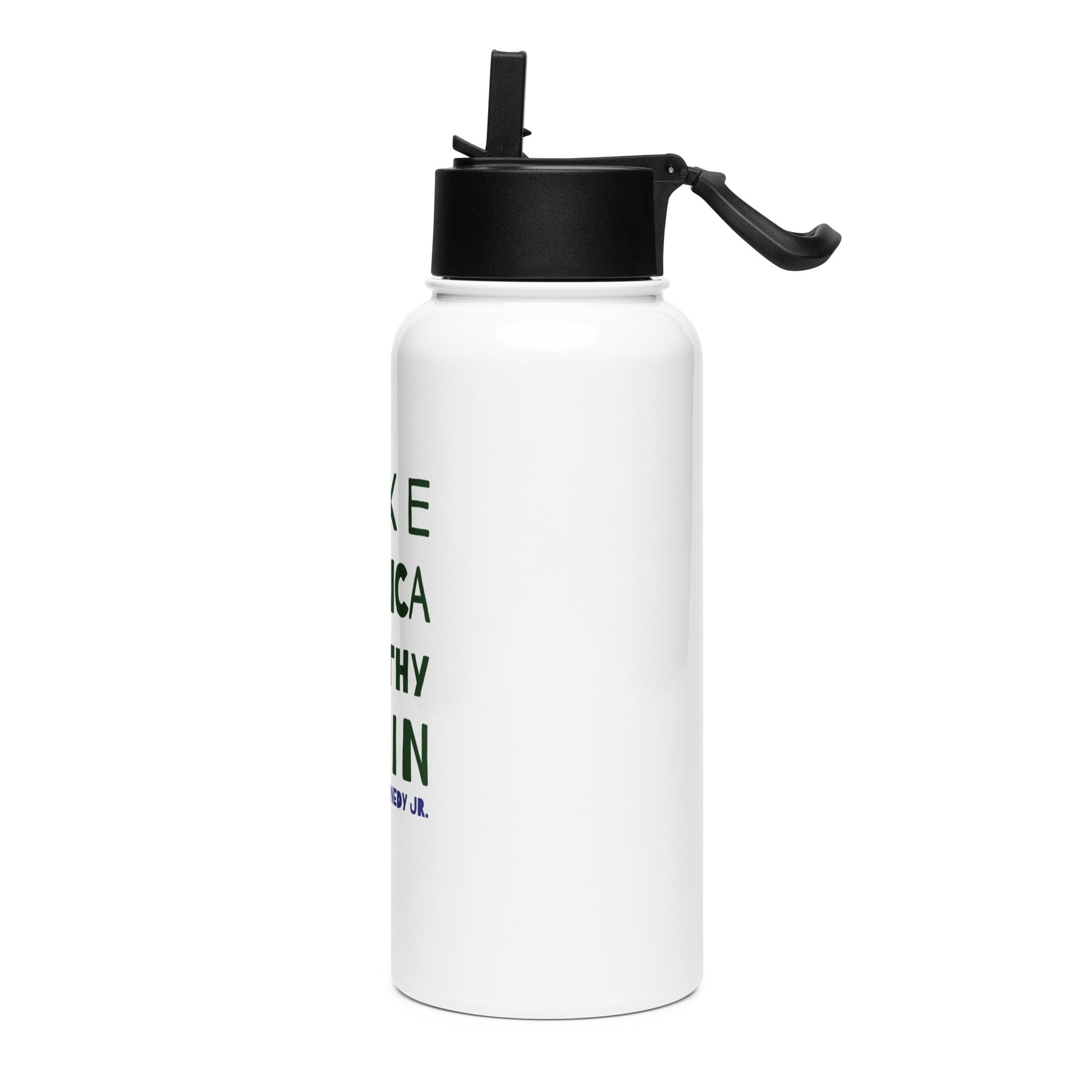 Make America Healthy Again Stainless Steel Water Bottle With a Straw Lid - Team Kennedy Official Merchandise