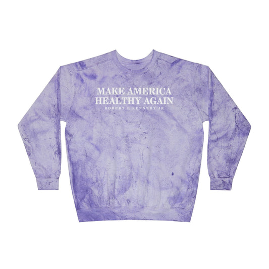 Make America Healthy Again Unisex Splatter Paint Crewneck Sweatshirt - Team Kennedy Official Merchandise