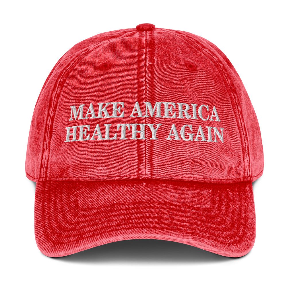 Make America Healthy Again Vintage Cotton Twill Cap - Team Kennedy Official Merchandise