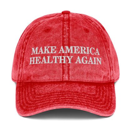 Make America Healthy Again Vintage Cotton Twill Cap - Team Kennedy Official Merchandise