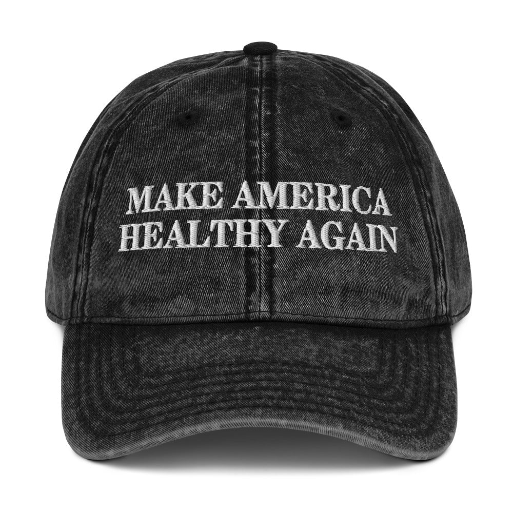 Make America Healthy Again Vintage Cotton Twill Cap - Team Kennedy Official Merchandise