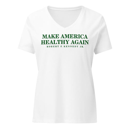 Make America Healthy Again Women’s Relaxed V - Neck Tee - Team Kennedy Official Merchandise