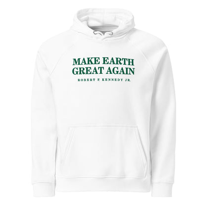 Make Earth Great Again Embroidered Unisex Eco Raglan Hoodie - Team Kennedy Official Merchandise