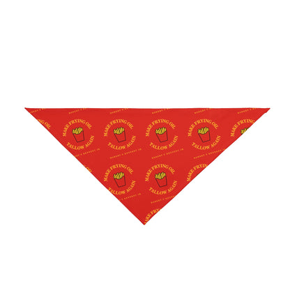 Make Frying Oil Tallow Again Red Dog Bandana - Team Kennedy Official Merchandise