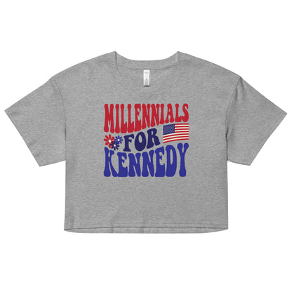 Millennials for Kennedy Women’s Crop Top - Team Kennedy Official Merchandise