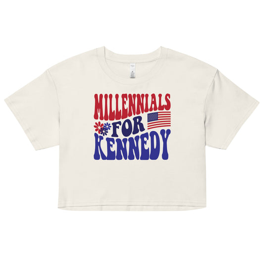 Millennials for Kennedy Women’s Crop Top - Team Kennedy Official Merchandise