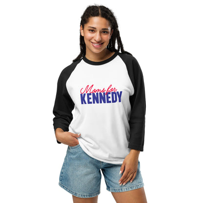 Moms for Kennedy 3/4 Sleeve Raglan Shirt - TEAM KENNEDY. All rights reserved