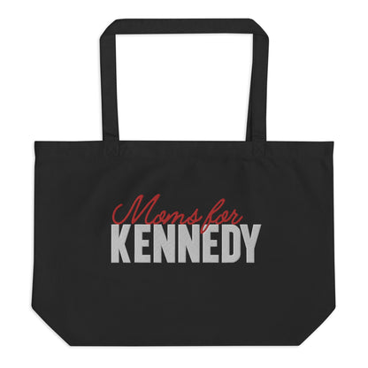 Moms for Kennedy Embroidered Large Organic Tote Bag - TEAM KENNEDY. All rights reserved