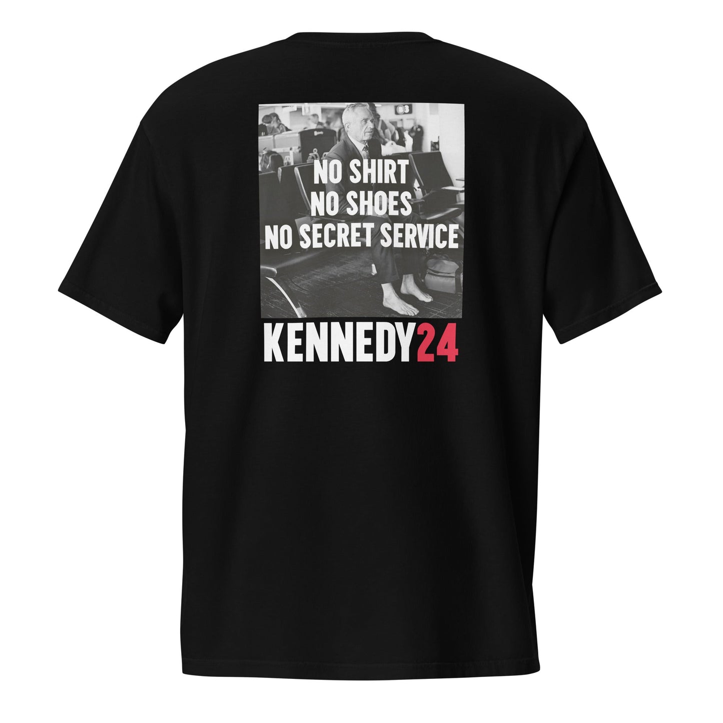 No Shirt, No Shoes, No Secret Service Unisex Pocket Tee - Team Kennedy Official Merchandise