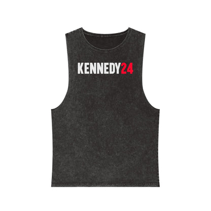 No Shirt, No Shoes, No Secret Service Unisex Stonewash Tank Top - Team Kennedy Official Merchandise