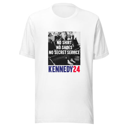 No Shirt, No Shoes, No Secret Service Unisex Tee - TEAM KENNEDY. All rights reserved