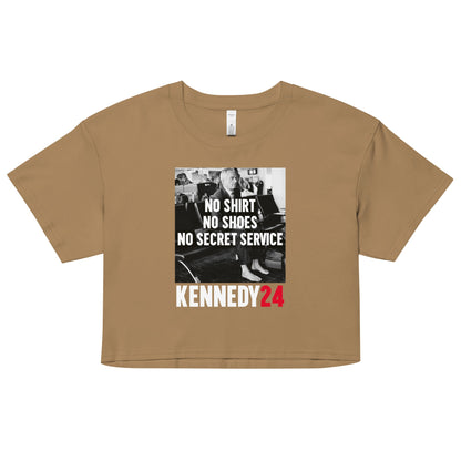 No Shirt, No Shoes, No Secret Service Women’s Crop Top - TEAM KENNEDY. All rights reserved