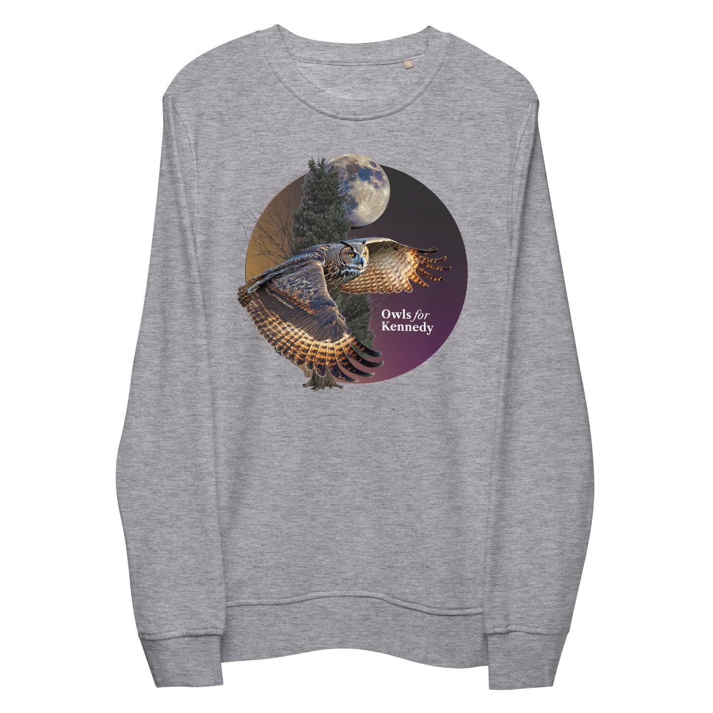 Owls For Kennedy Organic Sweatshirt - TEAM KENNEDY. All rights reserved