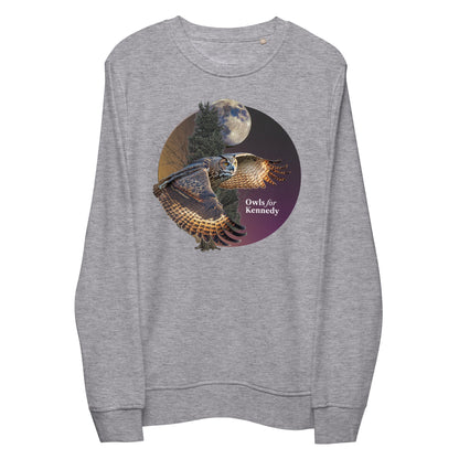 Owls For Kennedy Organic Sweatshirt - TEAM KENNEDY. All rights reserved