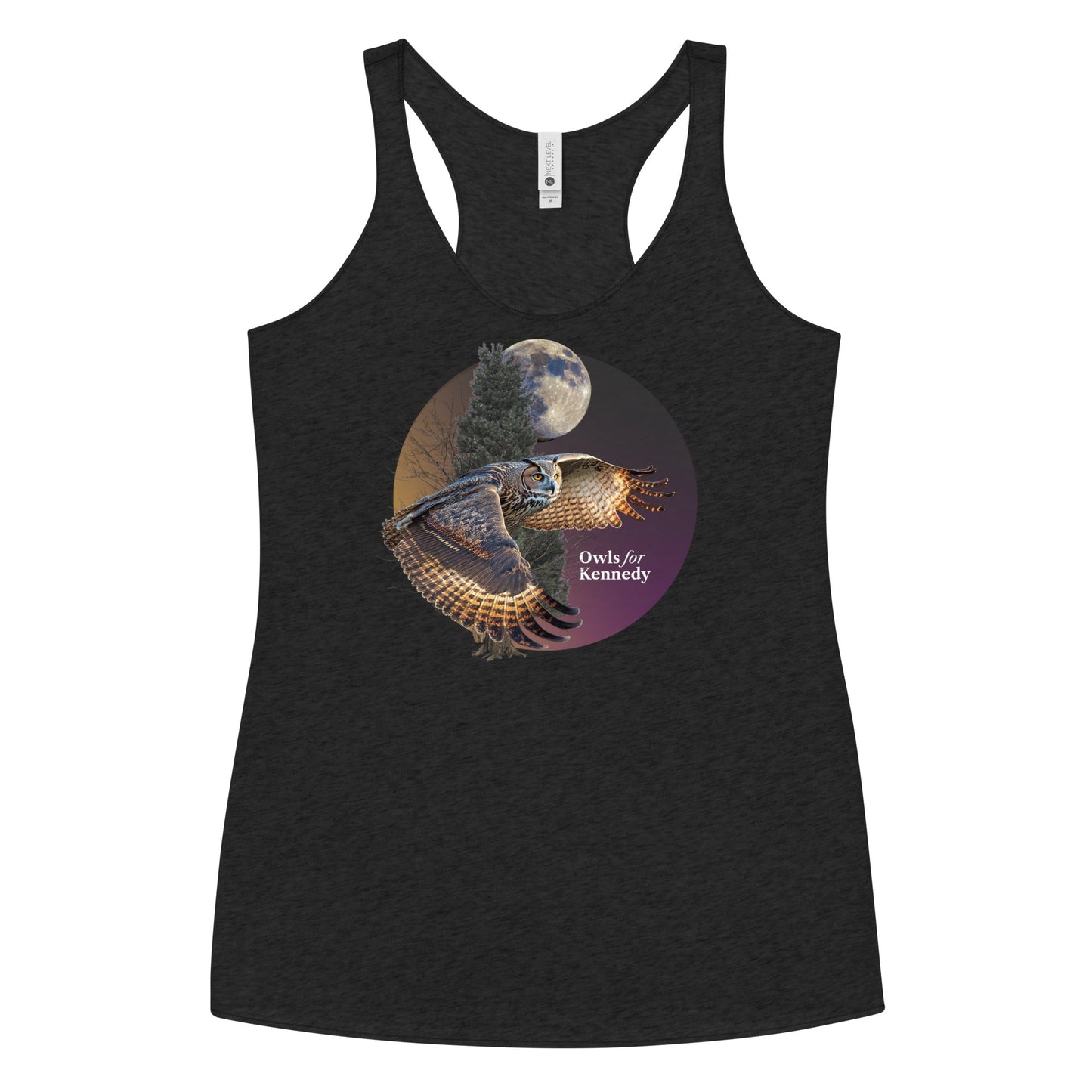 Owls for Kennedy Women's Racerback Tank - TEAM KENNEDY. All rights reserved