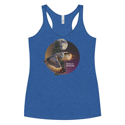 Owls for Kennedy Women's Racerback Tank - TEAM KENNEDY. All rights reserved