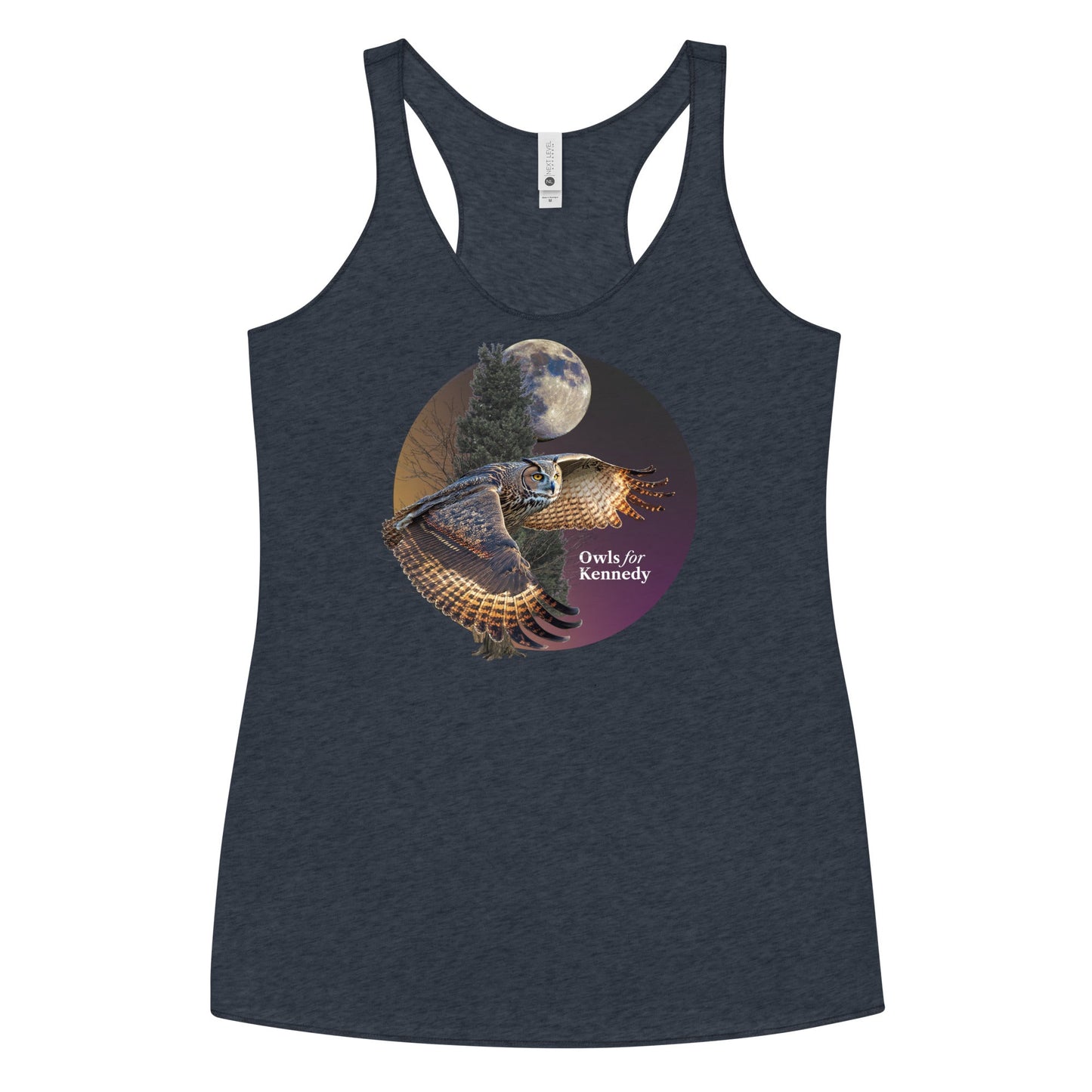 Owls for Kennedy Women's Racerback Tank - TEAM KENNEDY. All rights reserved