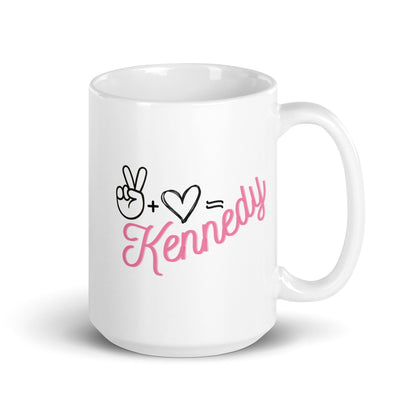 Peace + Love = Kennedy Mug - Team Kennedy Official Merchandise