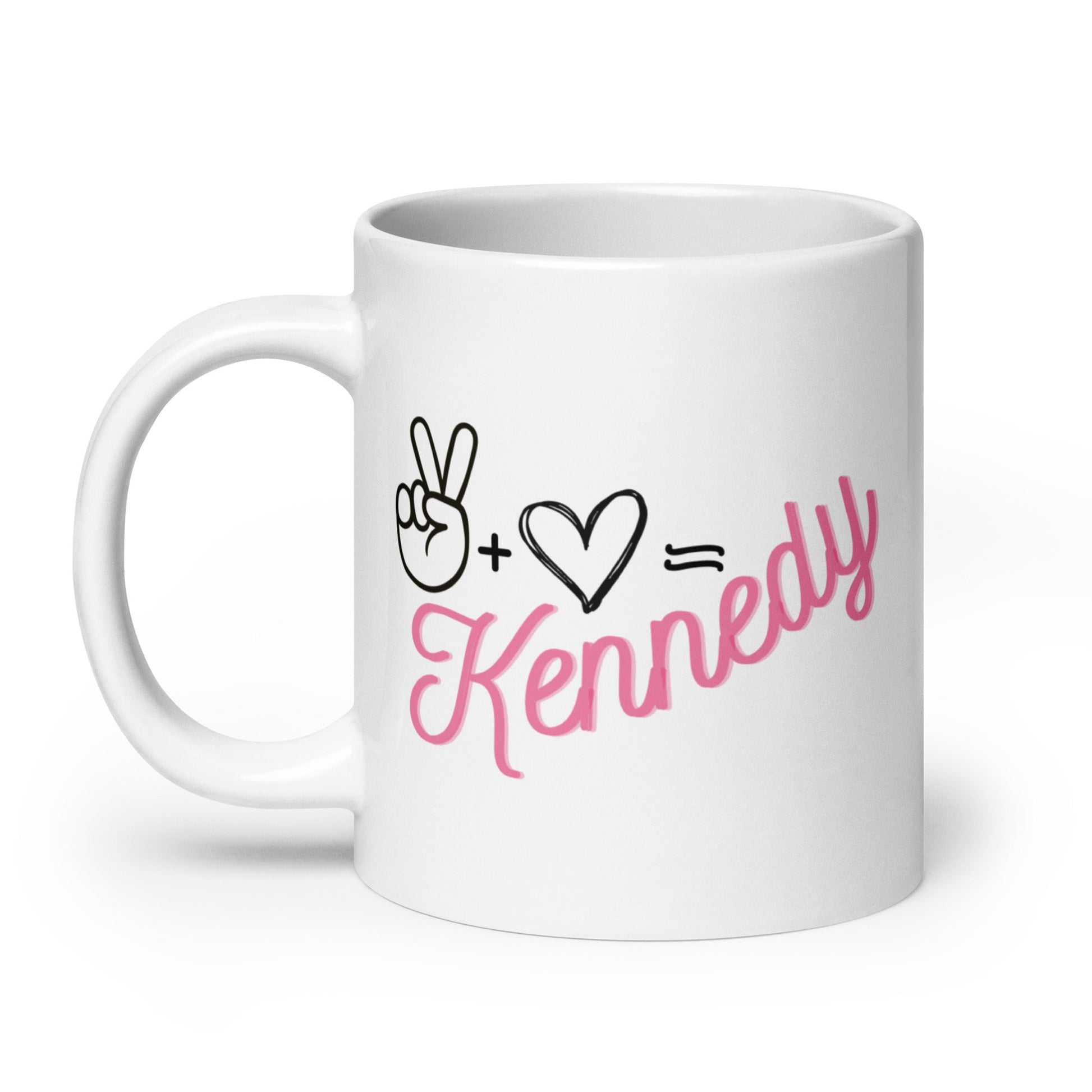 Peace + Love = Kennedy Mug - Team Kennedy Official Merchandise