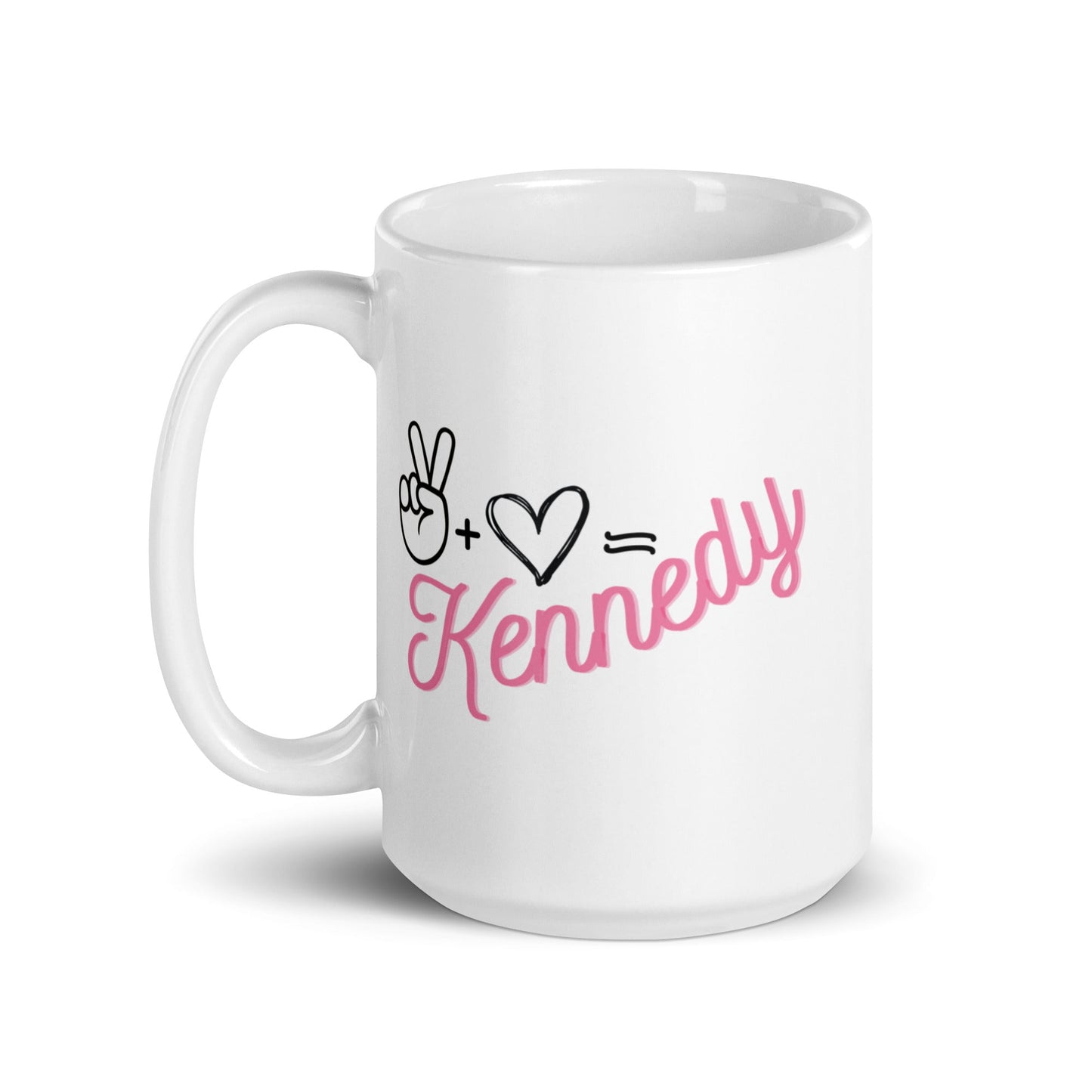 Peace + Love = Kennedy Mug - Team Kennedy Official Merchandise