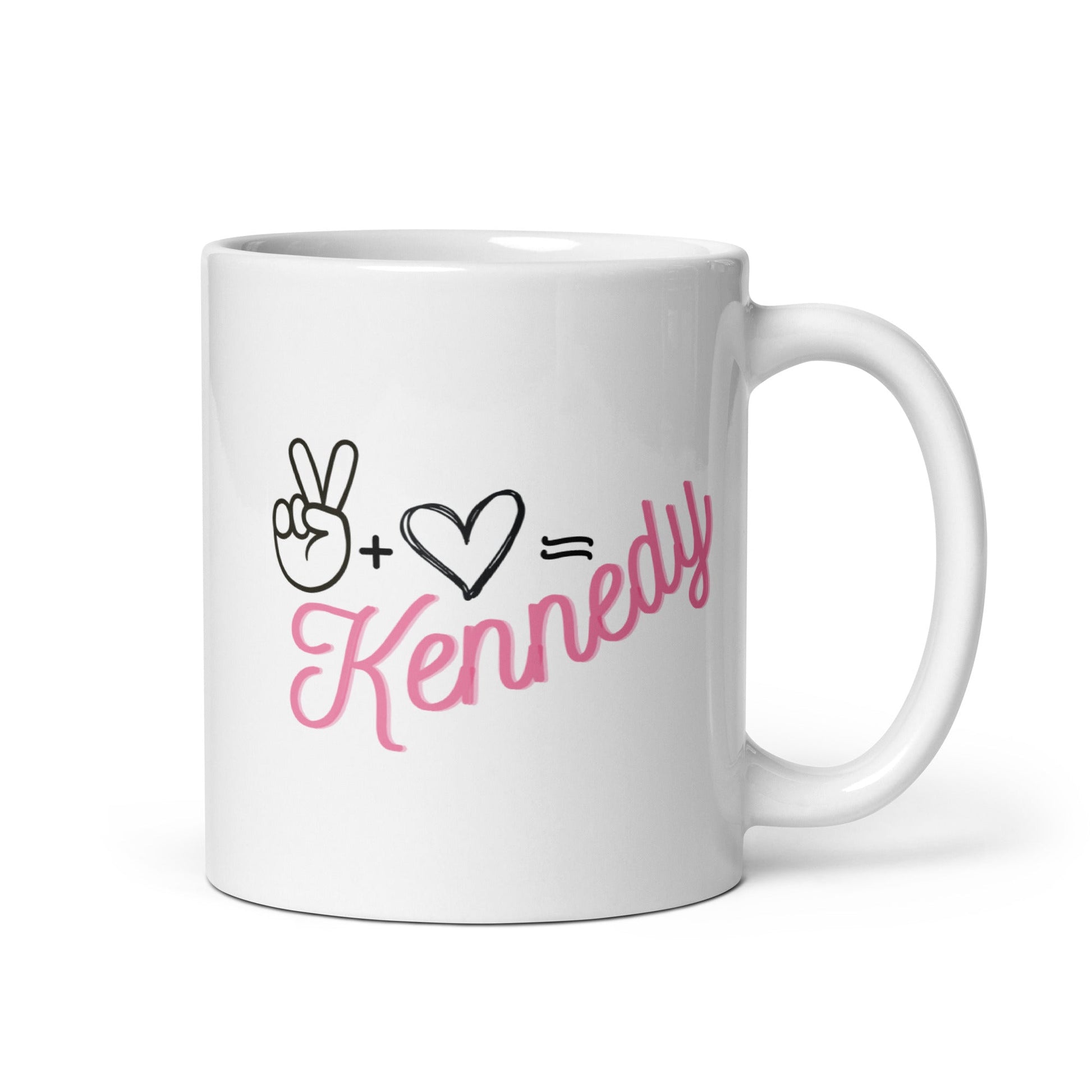 Peace + Love = Kennedy Mug - Team Kennedy Official Merchandise