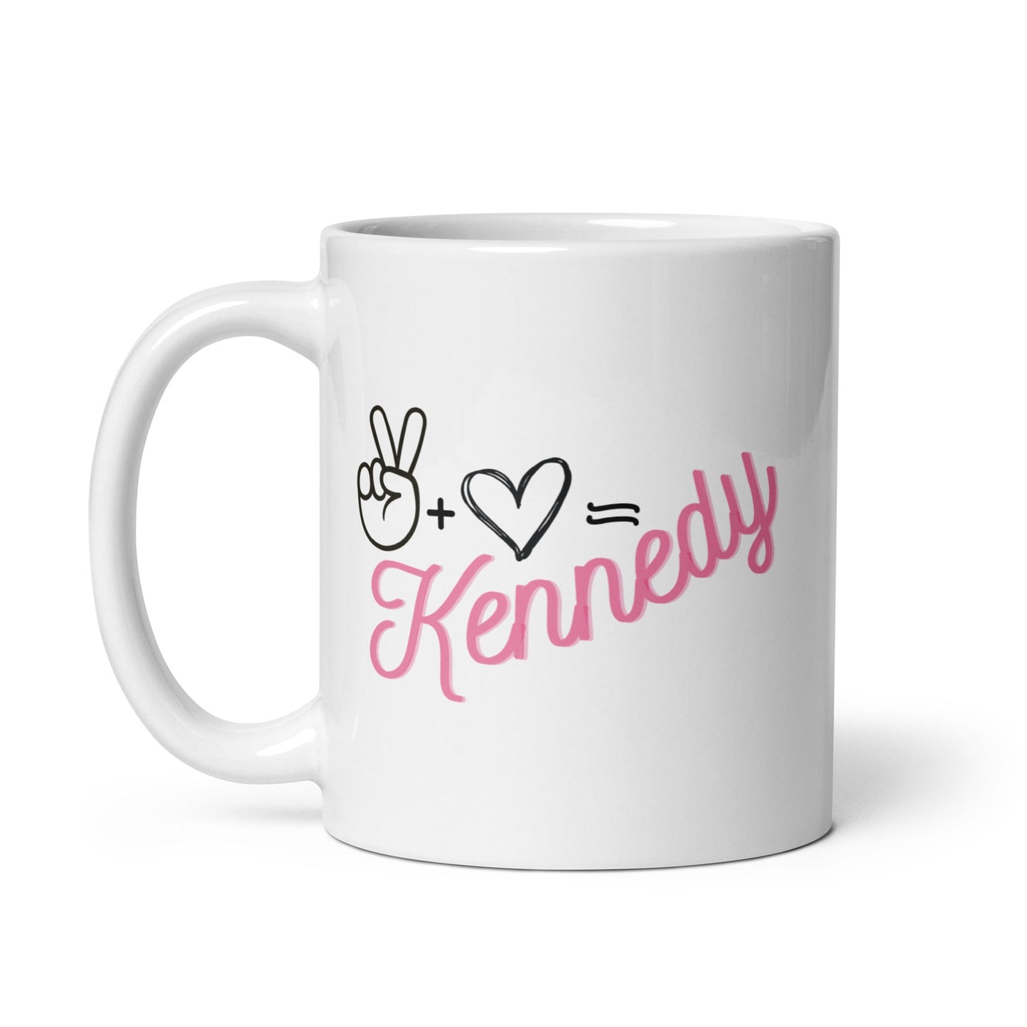 Peace + Love = Kennedy Mug - Team Kennedy Official Merchandise