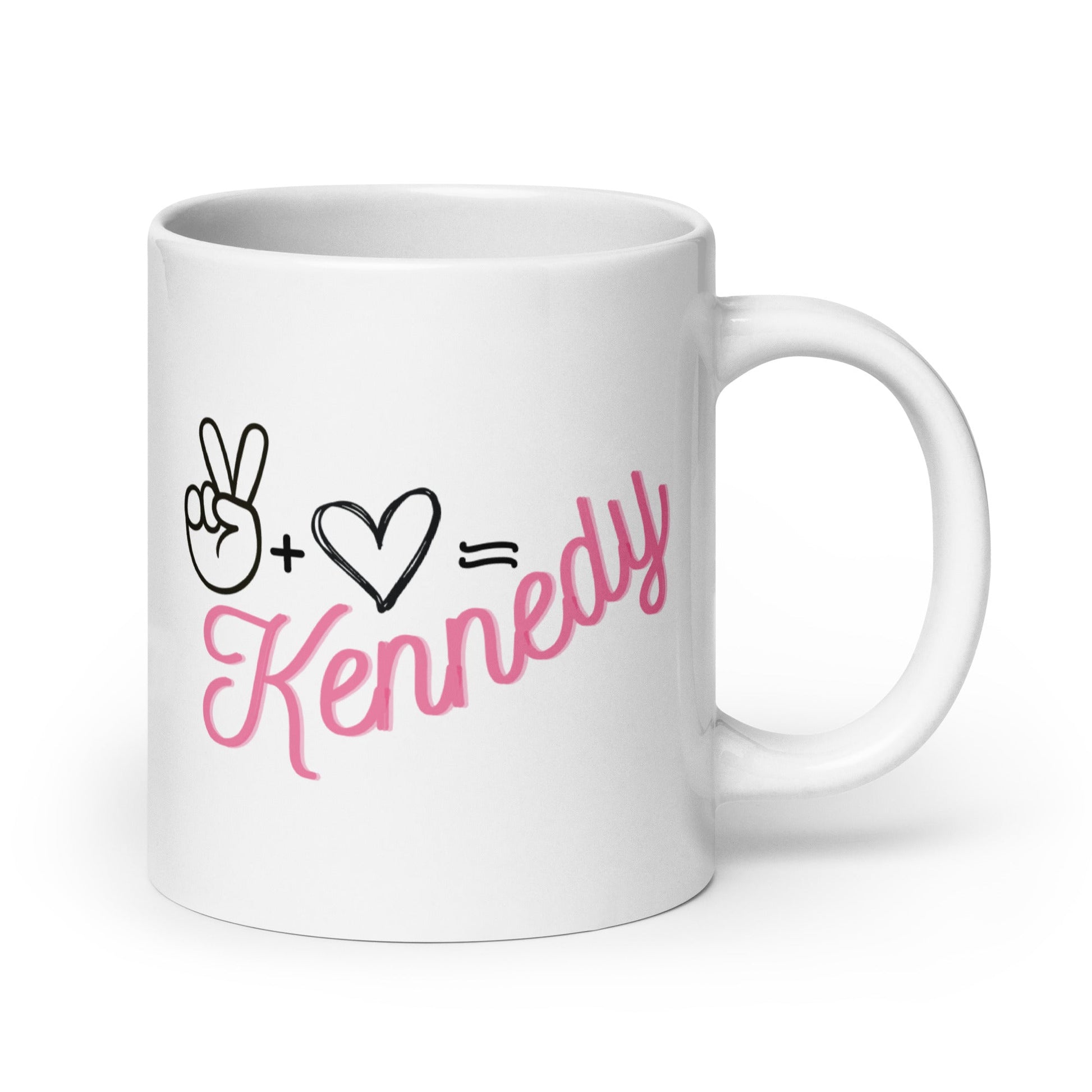 Peace + Love = Kennedy Mug - Team Kennedy Official Merchandise