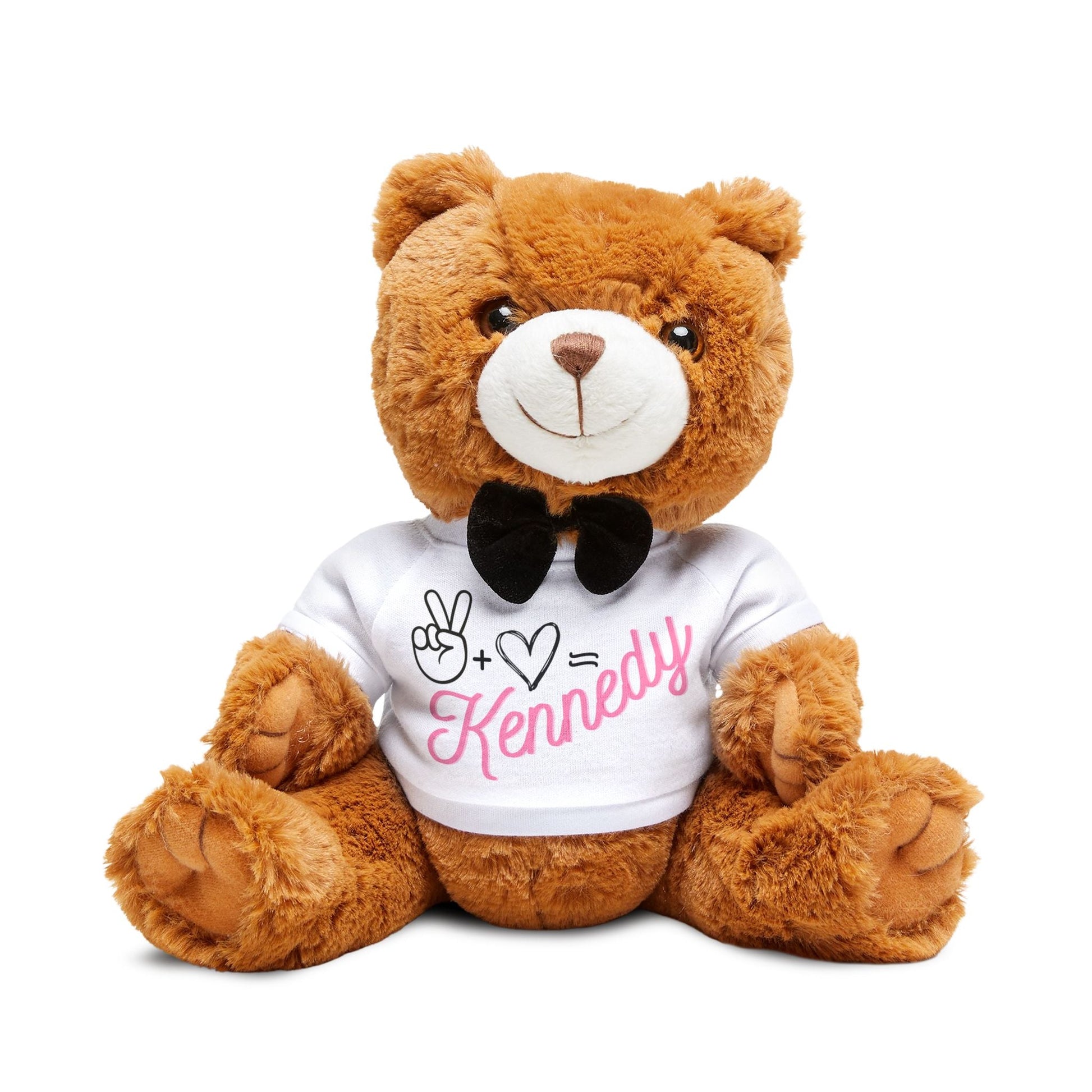 Peace + Love = Kennedy Teddy Bear with T - Shirt - Team Kennedy Official Merchandise