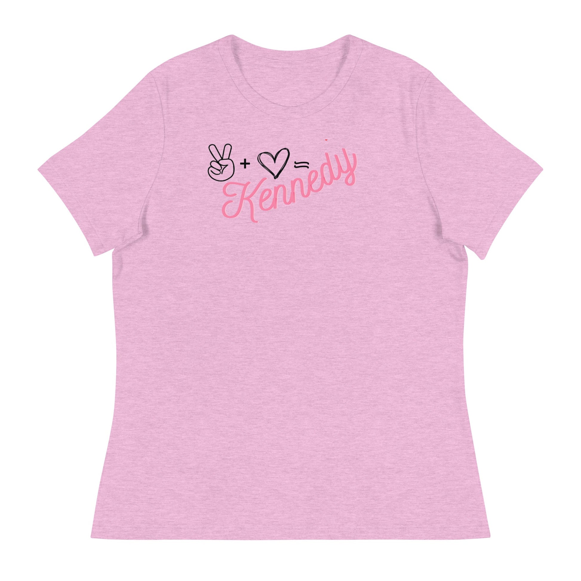 Peace + Love= Women's Relaxed Tee - TEAM KENNEDY. All rights reserved