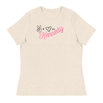 Peace + Love= Women's Relaxed Tee - TEAM KENNEDY. All rights reserved