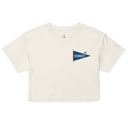 Pennant Embroidered Women’s Crop Top - Team Kennedy Official Merchandise