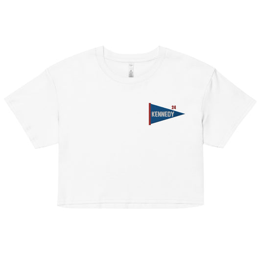 Pennant Embroidered Women’s Crop Top - Team Kennedy Official Merchandise