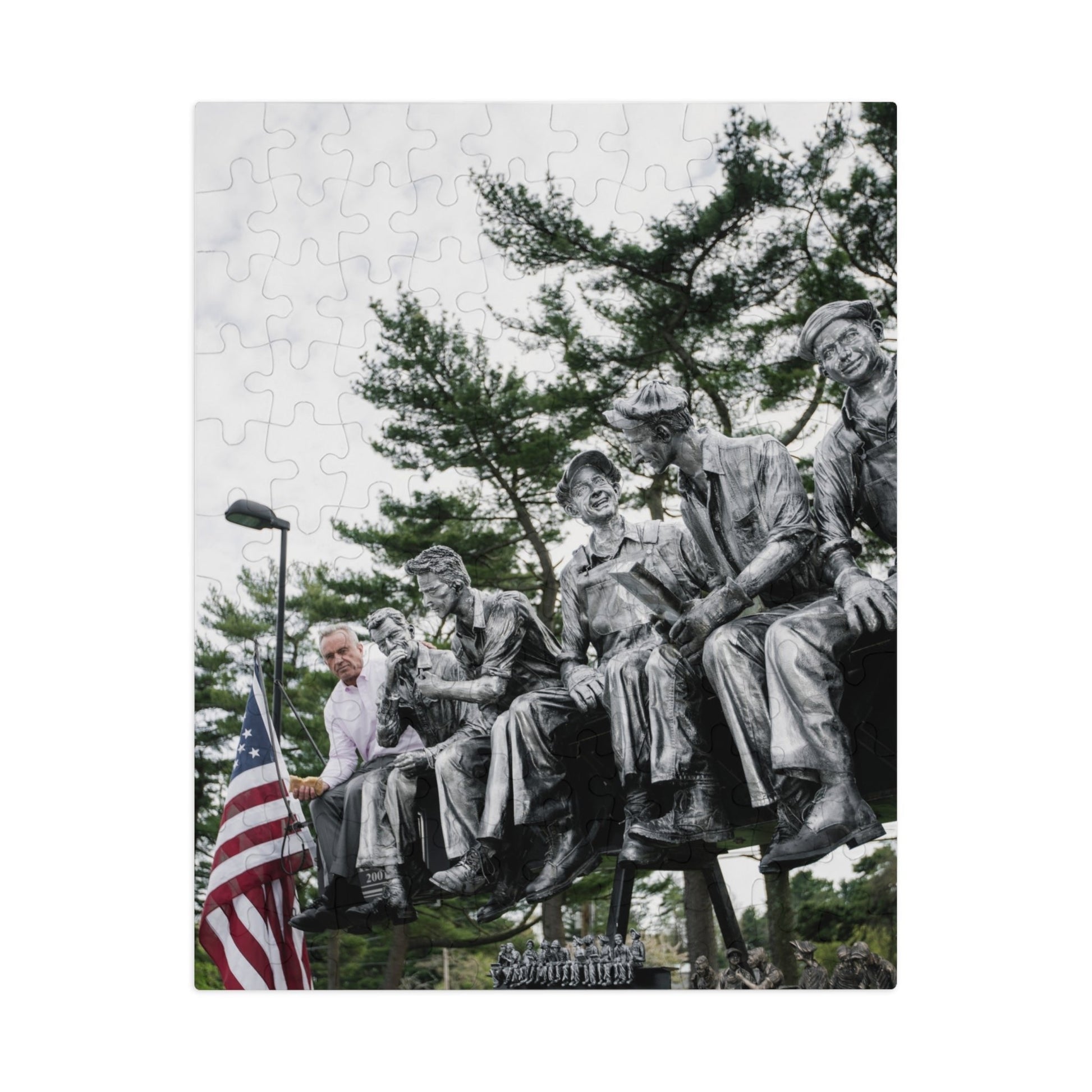 Robert F. Kennedy Jr. Atop a Skyscraper Jigsaw Puzzle with Tin - Team Kennedy Official Merchandise