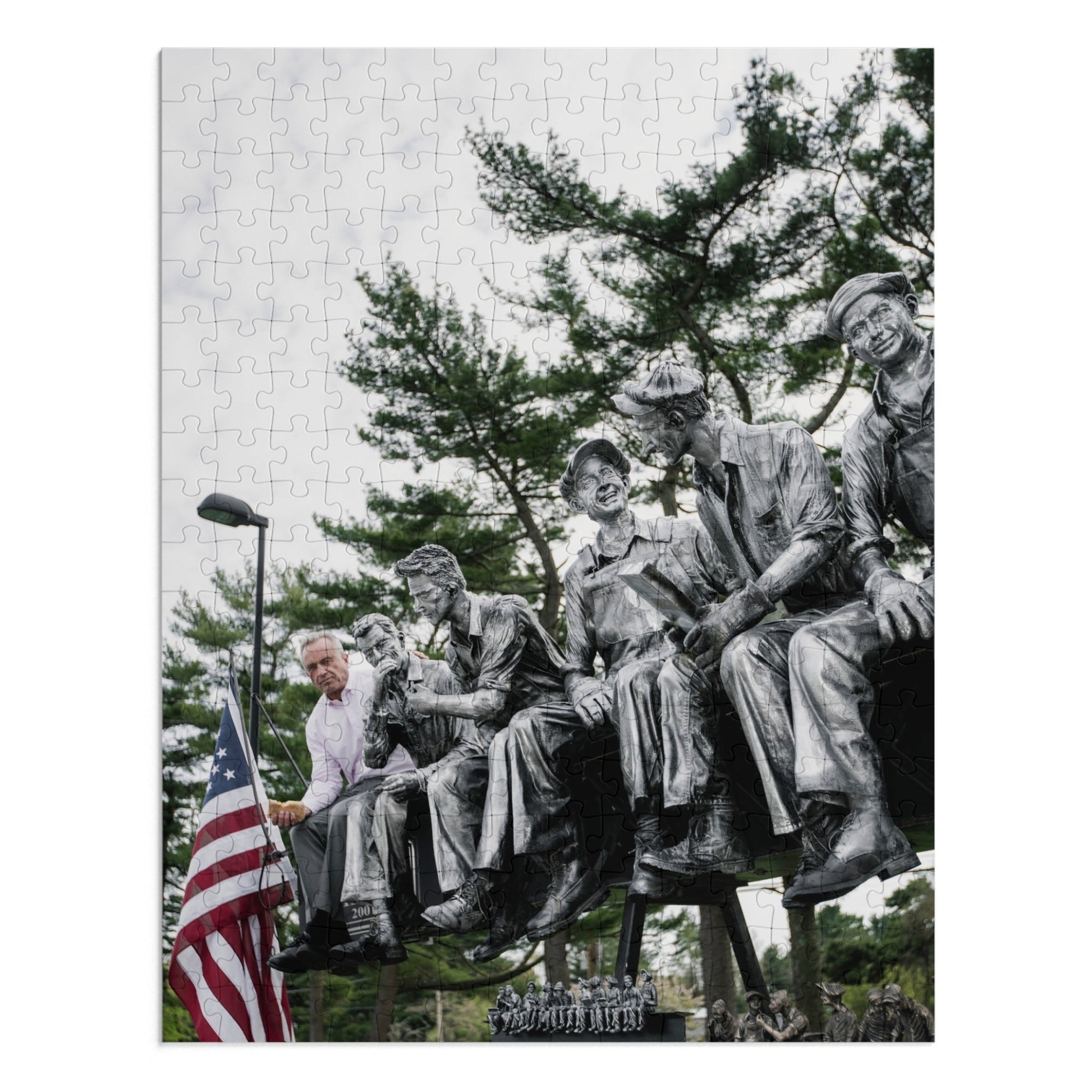 Robert F. Kennedy Jr. Atop a Skyscraper Jigsaw Puzzle with Tin - Team Kennedy Official Merchandise