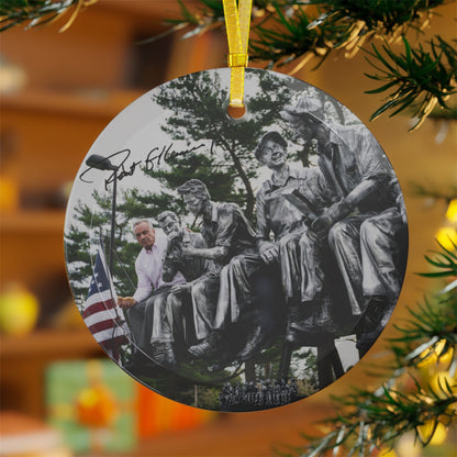 Robert F. Kennedy Jr. Atop A Skyscraper Signature Glass Ornament - Team Kennedy Official Merchandise