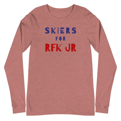 Skiers for RFK Jr. Unisex Long Sleeve Tee - TEAM KENNEDY. All rights reserved