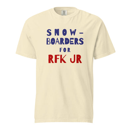 Snowboarders for RFK Jr Unisex Heavyweight Tee - TEAM KENNEDY. All rights reserved