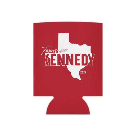 Texas for Kennedy Drink Coozie in Red - TEAM KENNEDY. All rights reserved