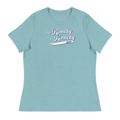 The Remedy is Kennedy Navy Women's Relaxed Tee - TEAM KENNEDY. All rights reserved