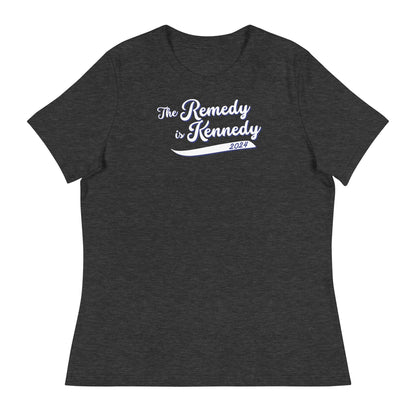 The Remedy is Kennedy Navy Women's Relaxed Tee - TEAM KENNEDY. All rights reserved