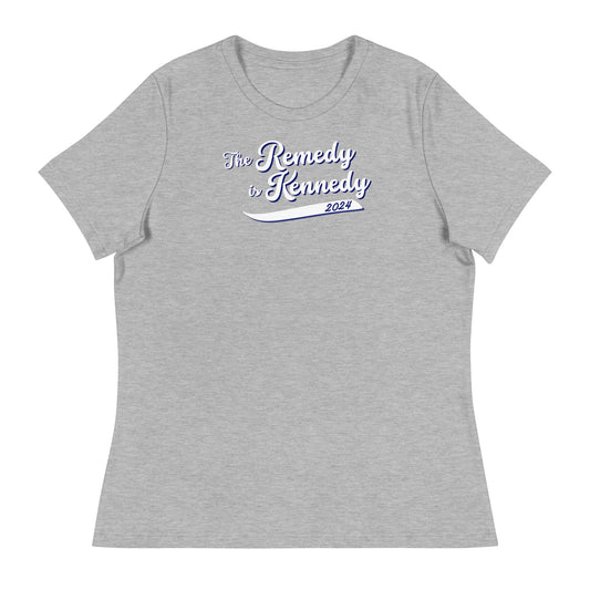 The Remedy is Kennedy Navy Women's Relaxed Tee - TEAM KENNEDY. All rights reserved