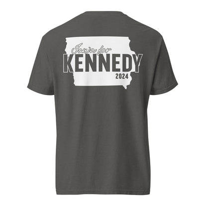 TK Iowa for Kennedy Back Heavyweight Tee - Team Kennedy Official Merchandise