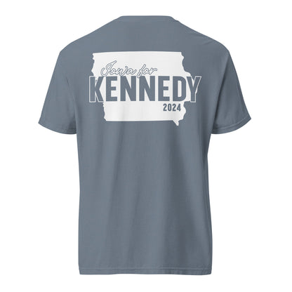 TK Iowa for Kennedy Back Heavyweight Tee - Team Kennedy Official Merchandise