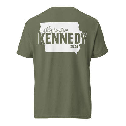 TK Iowa for Kennedy Back Heavyweight Tee - Team Kennedy Official Merchandise