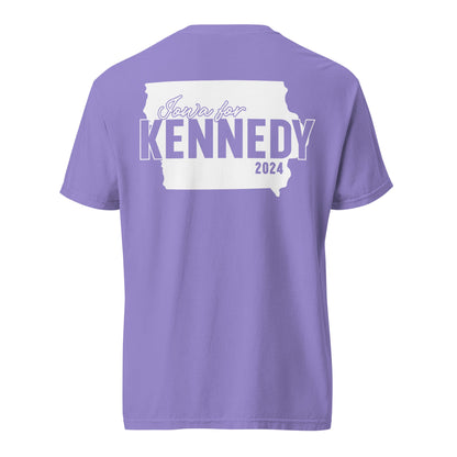 TK Iowa for Kennedy Back Heavyweight Tee - Team Kennedy Official Merchandise